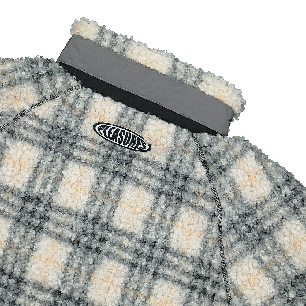 Pleasures Wraith Poodle Polar Fleece Jacket Grey Fleece Jackets Detail view 1 | Overkill