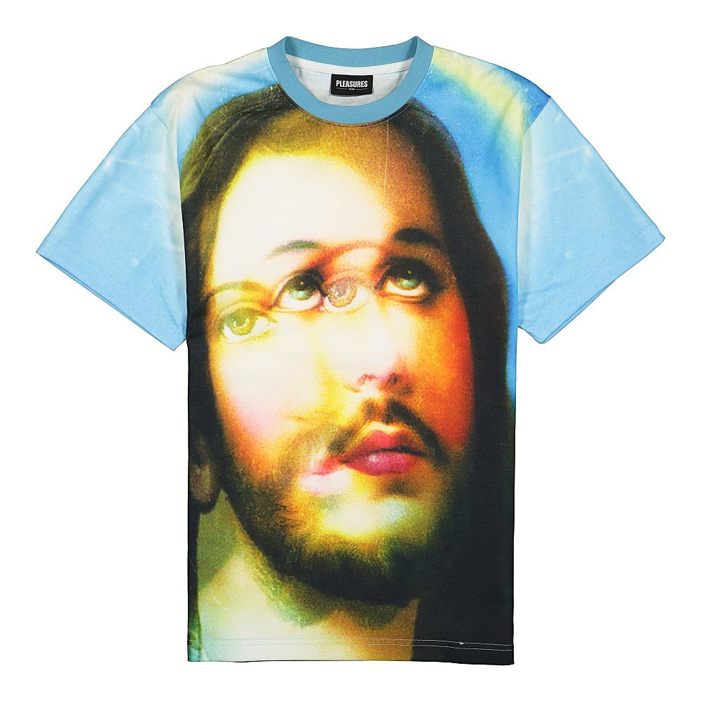 Pleasures Holy Heavyweight Shirt Blue T-Shirts P20F012 | Overkill