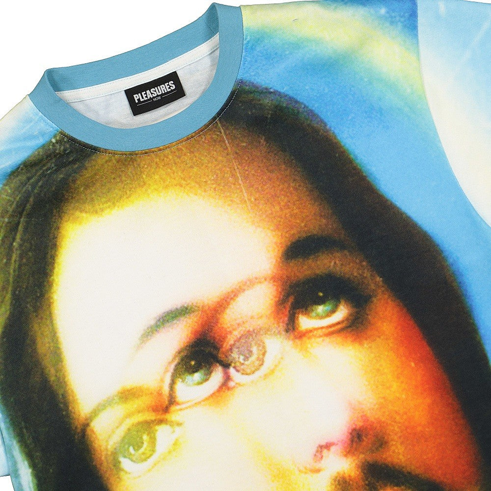 Pleasures Holy Heavyweight Shirt Blue T-Shirts Material | Overkill