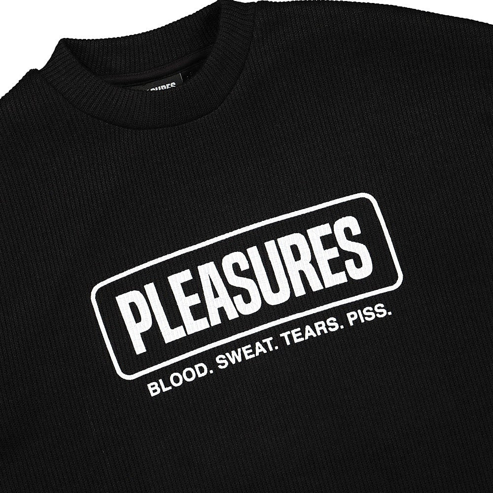Pleasures Fresno Knit Long Sleeve Black Longsleeves Close-up | Overkill