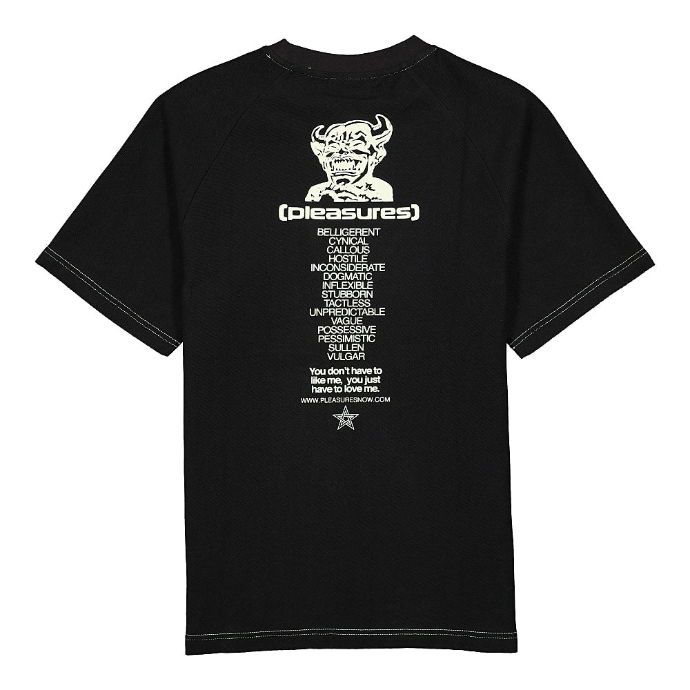 Pleasures Vulgar Raglan Shirt Black T-Shirts Close-up | Overkill