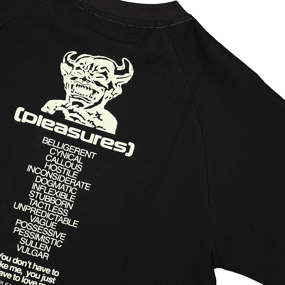 Pleasures Vulgar Raglan Shirt Black T-Shirts Detailfoto | Overkill