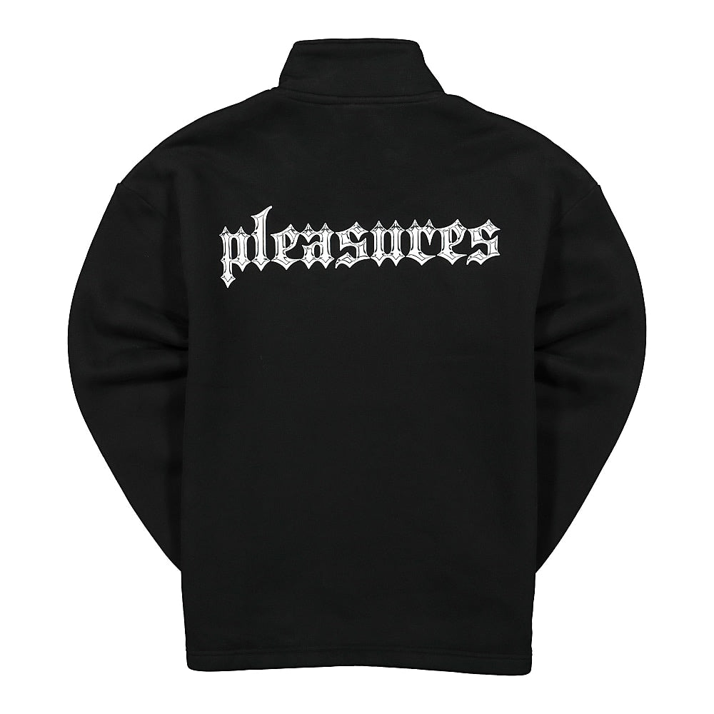 Pleasures Harmony Quarter Zip Black Sweatshirts Material | Overkill