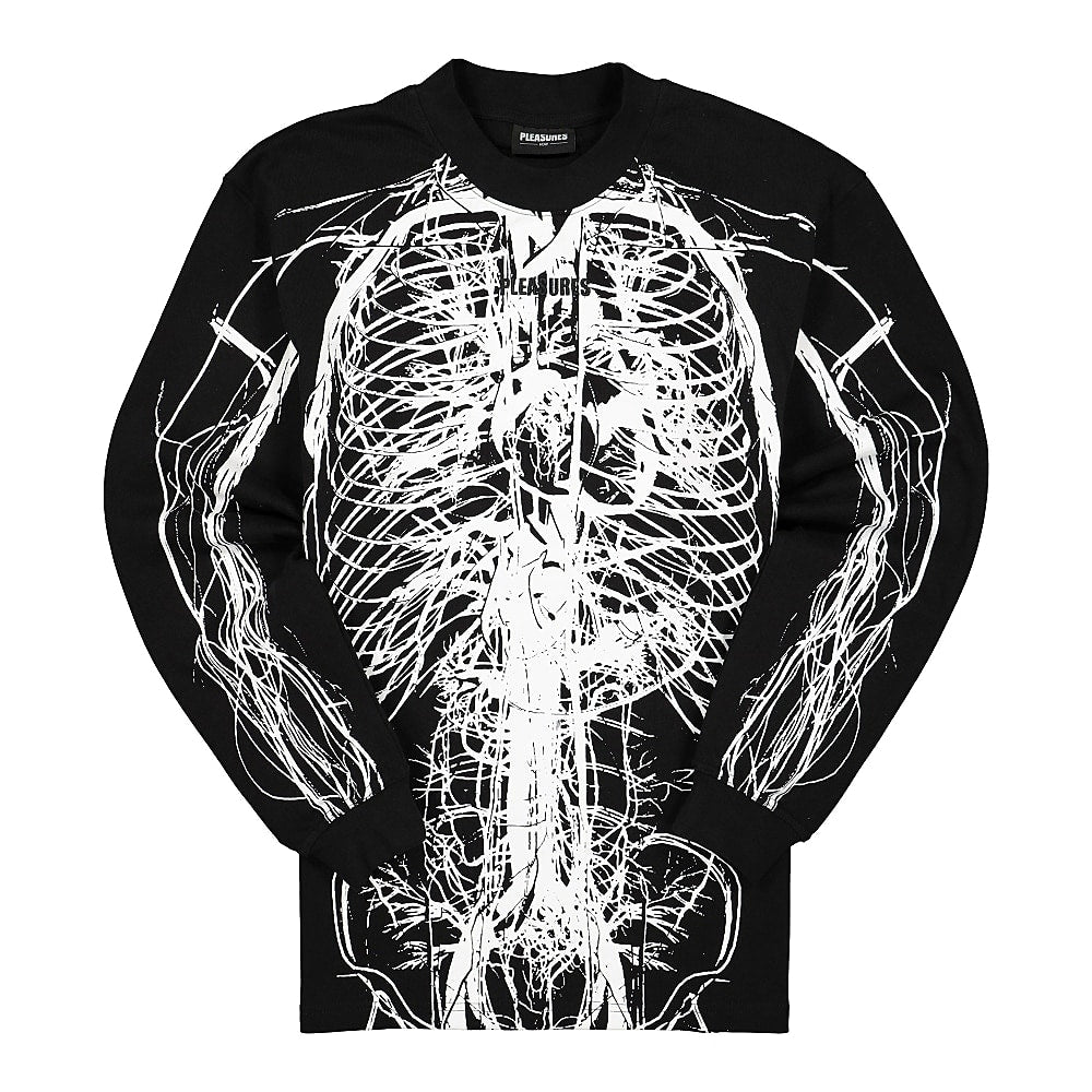 Pleasures Nervous Long Sleeve Shirt Black Longsleeves P20F029 | Overkill