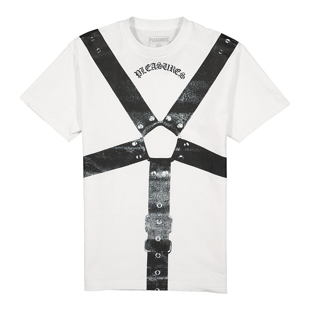 Pleasures Harness T-Shirt White T-Shirts P20F050 | Overkill