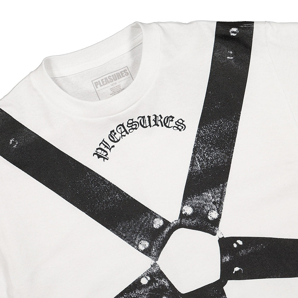 Pleasures Harness T-Shirt White T-Shirts Close-up | Overkill