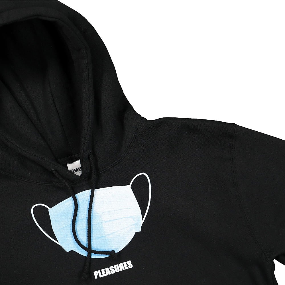 Pleasures Save Yourself Hoody Black Hoodies Close-up | Overkill