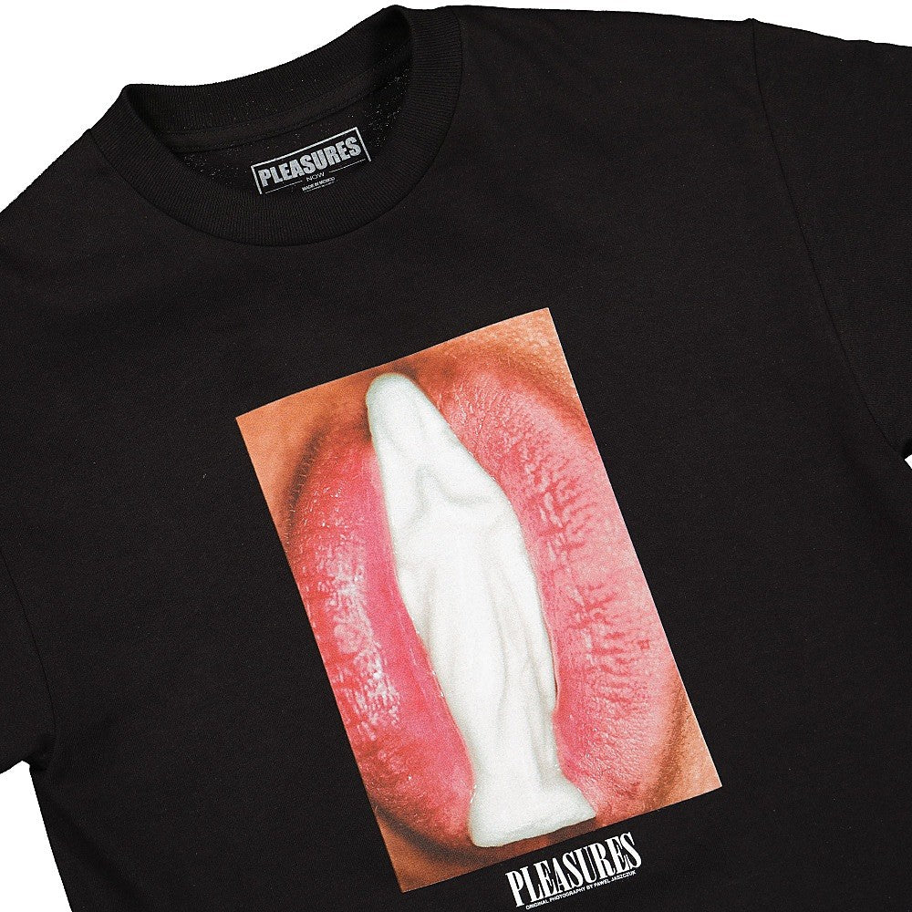 Pleasures Pray T-Shirt Black T-Shirts Close-up | Overkill