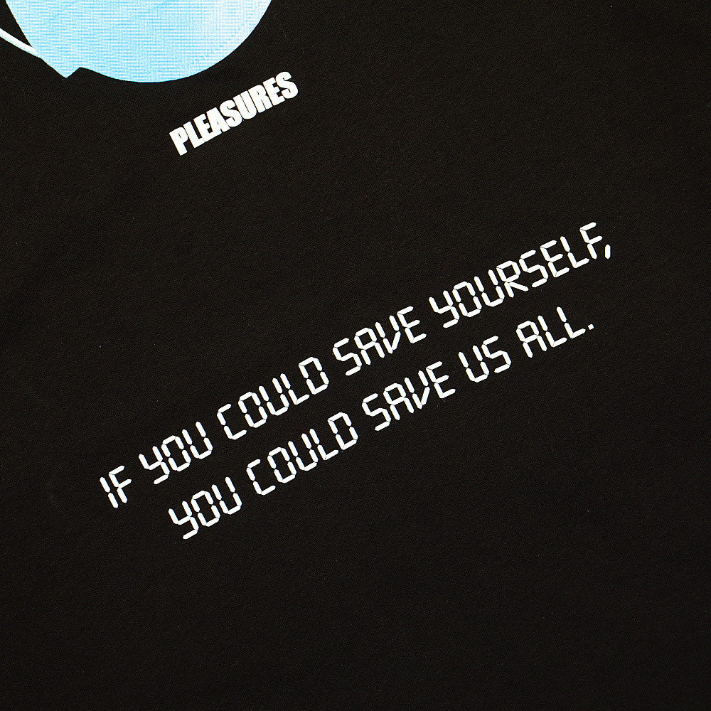 Pleasures Save Yourself T-Shirt Black T-Shirts Detailfoto | Overkill