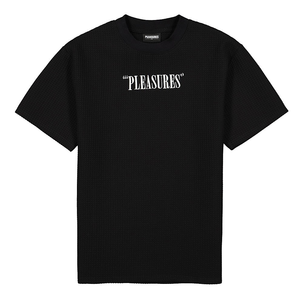 Pleasures Visions Waffle Knit Shirt Black Shirts P20SPCUT0011 | Overkill