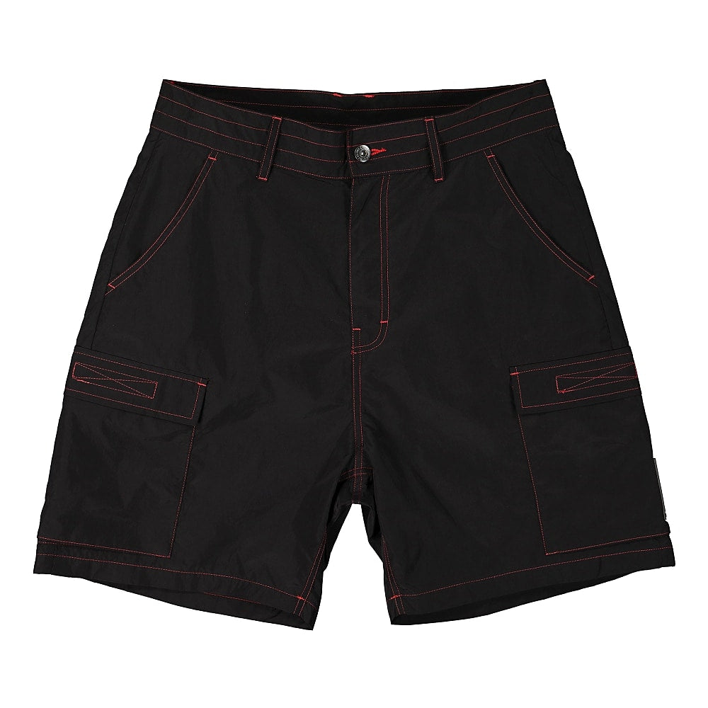Pleasures Static Nylon Cargo Shorts Black Shorts P20SU010 | Overkill