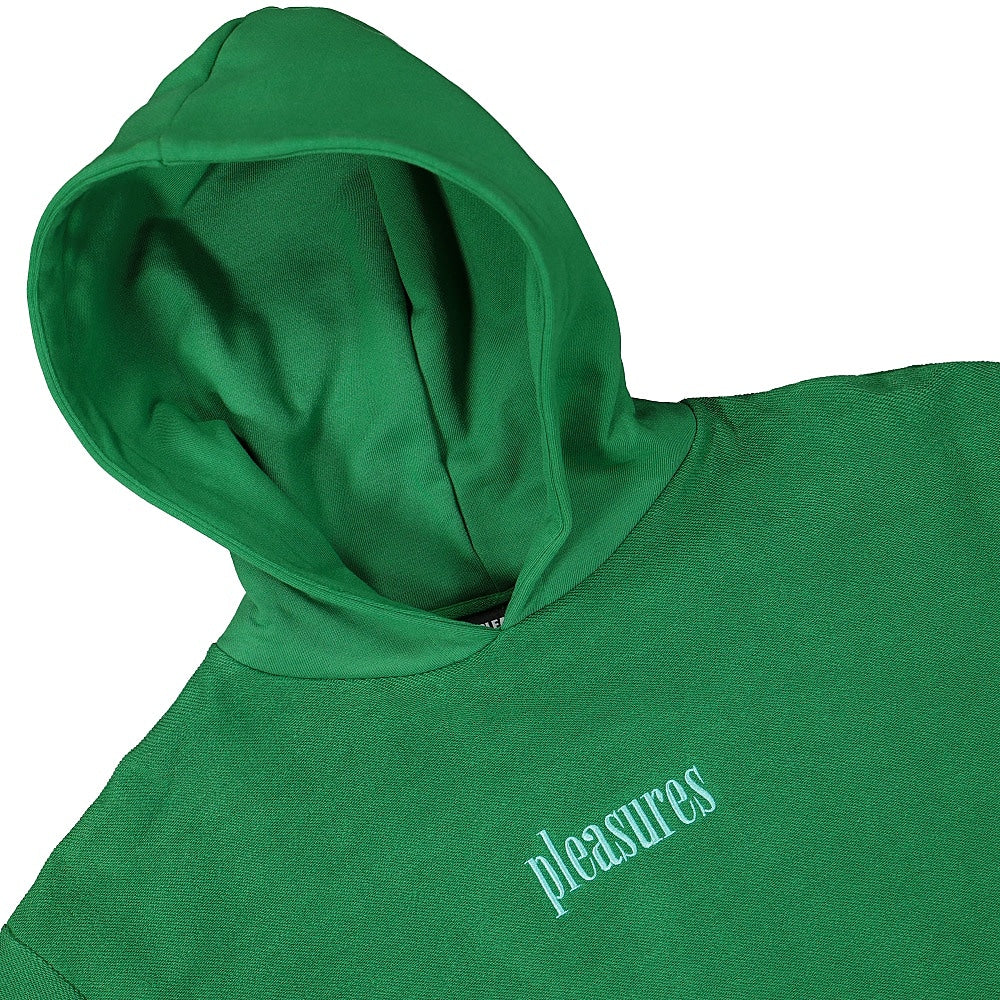 Pleasures Logic Reverse Terry Hoodie Green Hoodies Close-up | Overkill