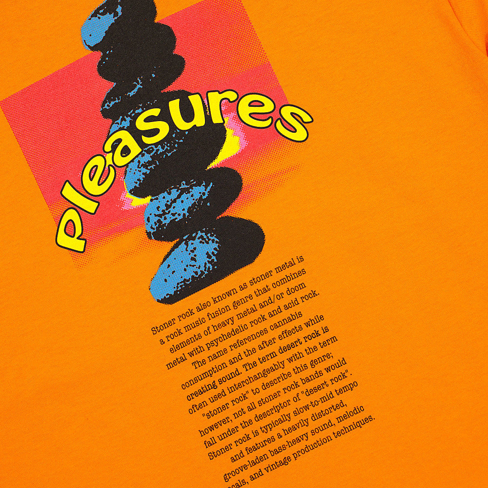 Pleasures Stoner Long Sleeve Tee Orange T-Shirts Close-up | Overkill