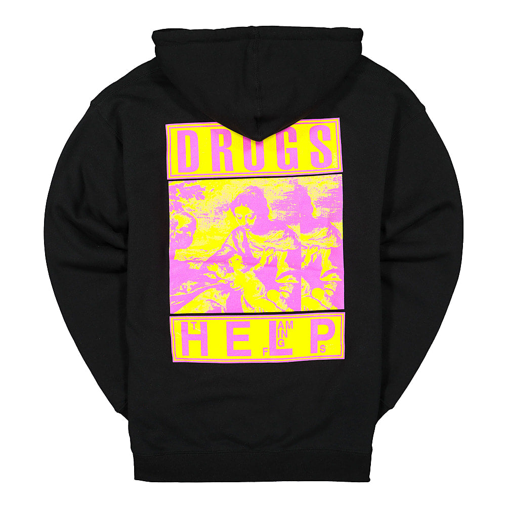 Pleasures Drugs Help Hoody Black Hoodies Material | Overkill