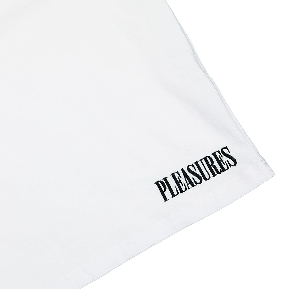 Pleasures Cut Here Heavy Weight Shirt White T-Shirts Detailfoto | Overkill