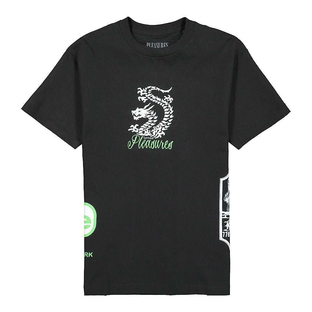 Pleasures Free Life T-Shirt Black T-Shirts P20W043 | Overkill