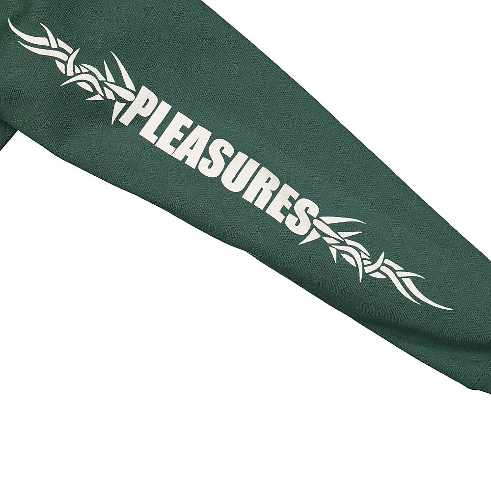 Pleasures Razor Logo Hoody Dark Green Hoodies Detail view 1 | Overkill