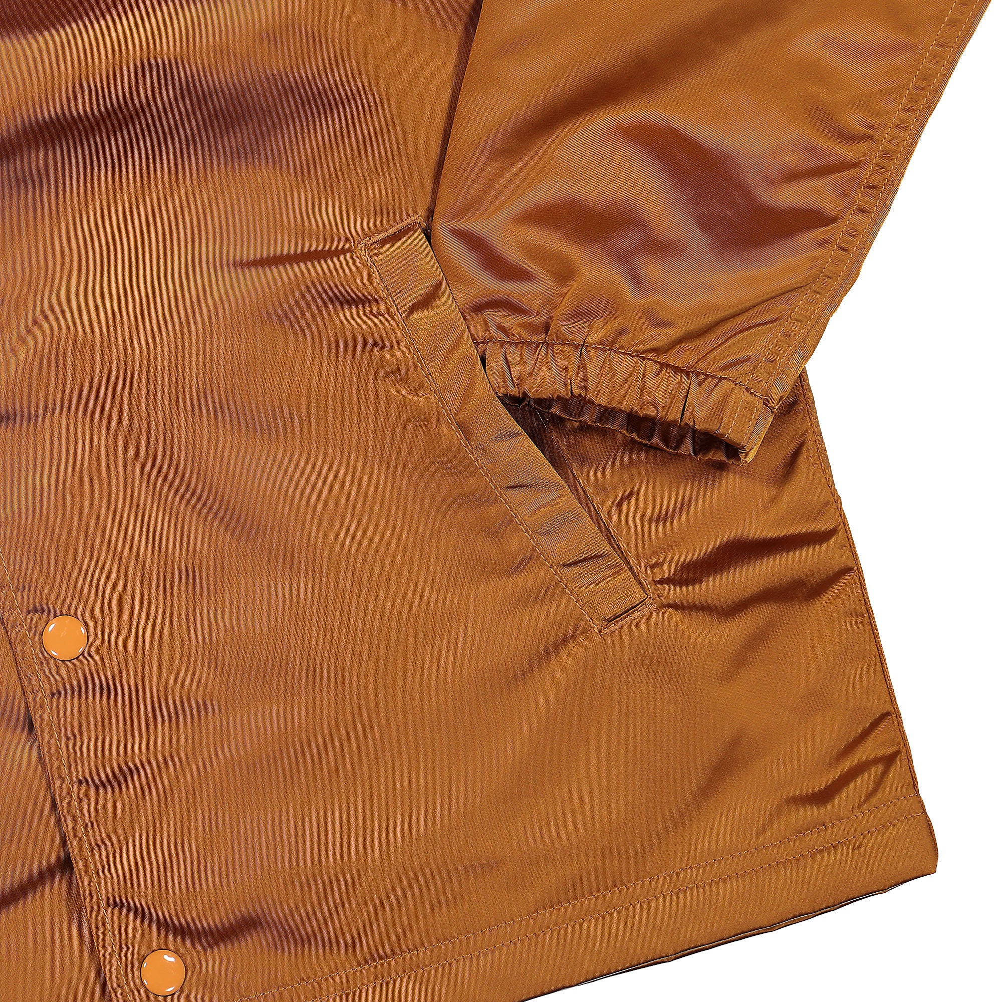 Pleasures Berlin Satin Coaches Jacket Caramel Parkas Detailfoto | Overkill