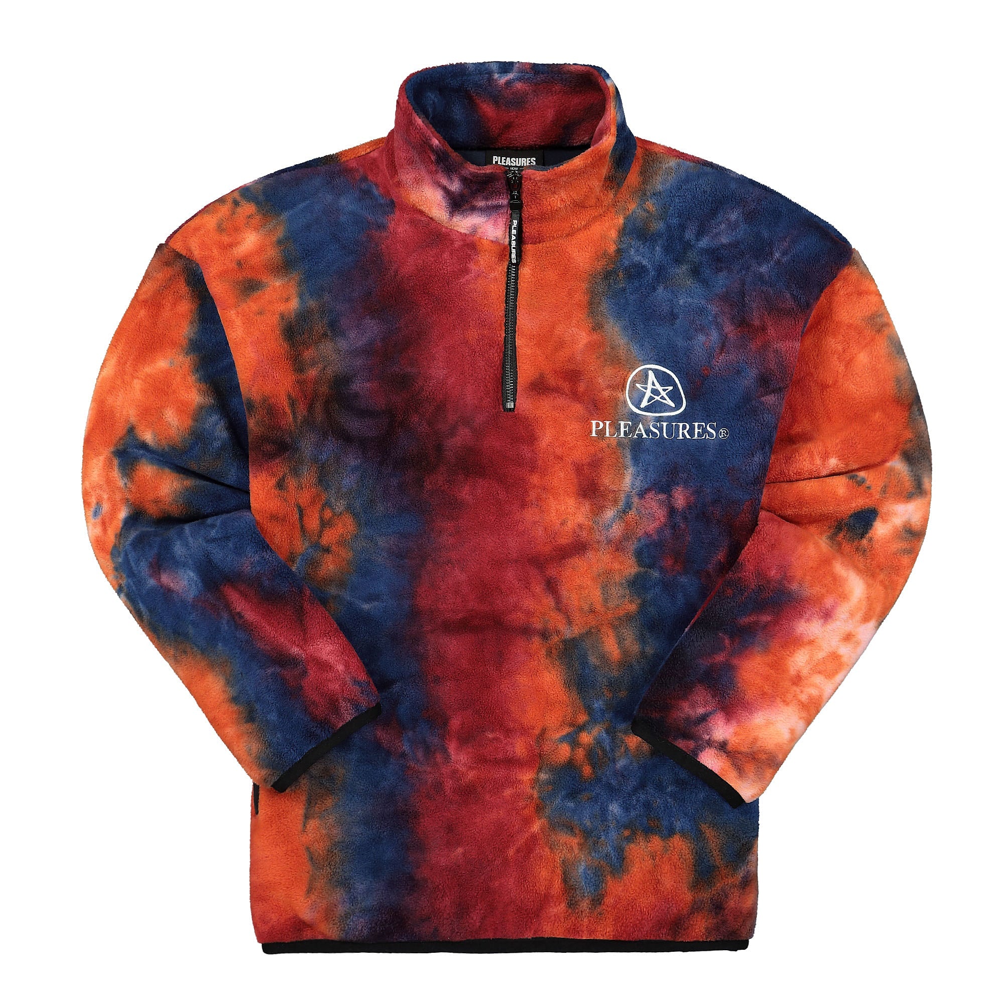Pleasures Caffeine Polar Fleece Quarter Zip Orange Fleece Jackets P21F011 | Overkill