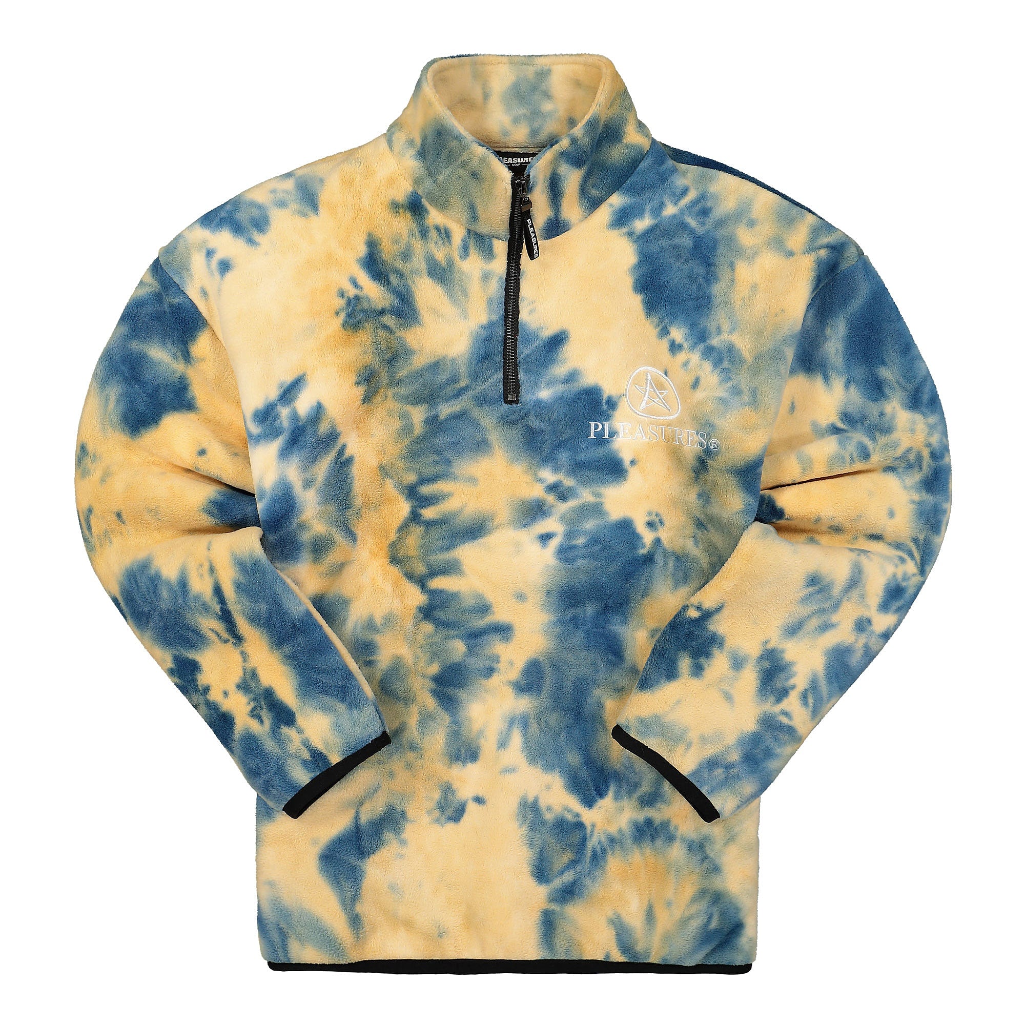 Pleasures Caffeine Polar Fleece Quarter Zip Tan Fleece Jackets P21F011 | Overkill