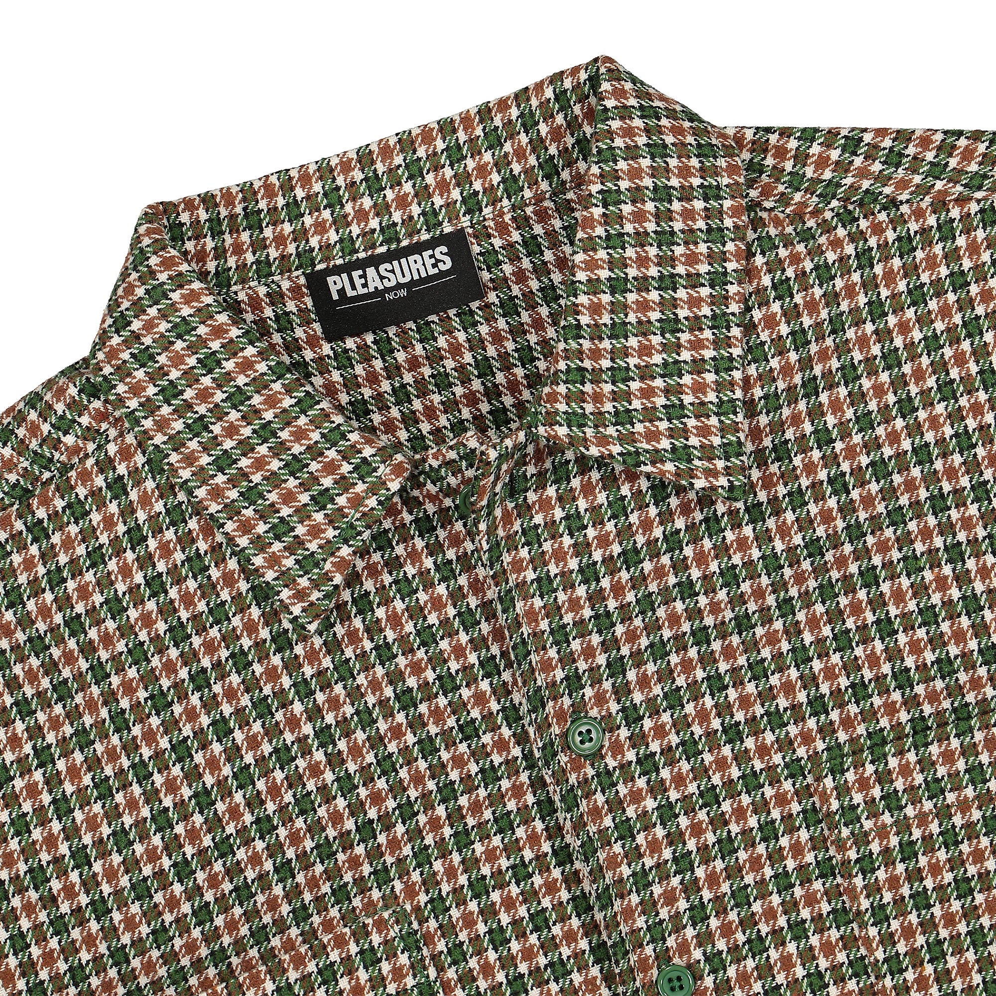 Pleasures Ignition Plaid Shirt Green Shirts Material | Overkill