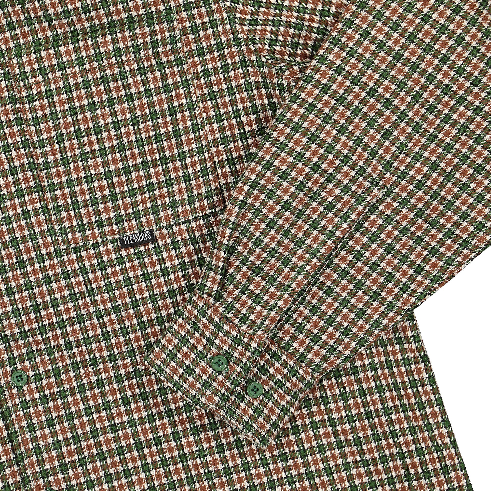 Pleasures Ignition Plaid Shirt Green Shirts Detailfoto | Overkill