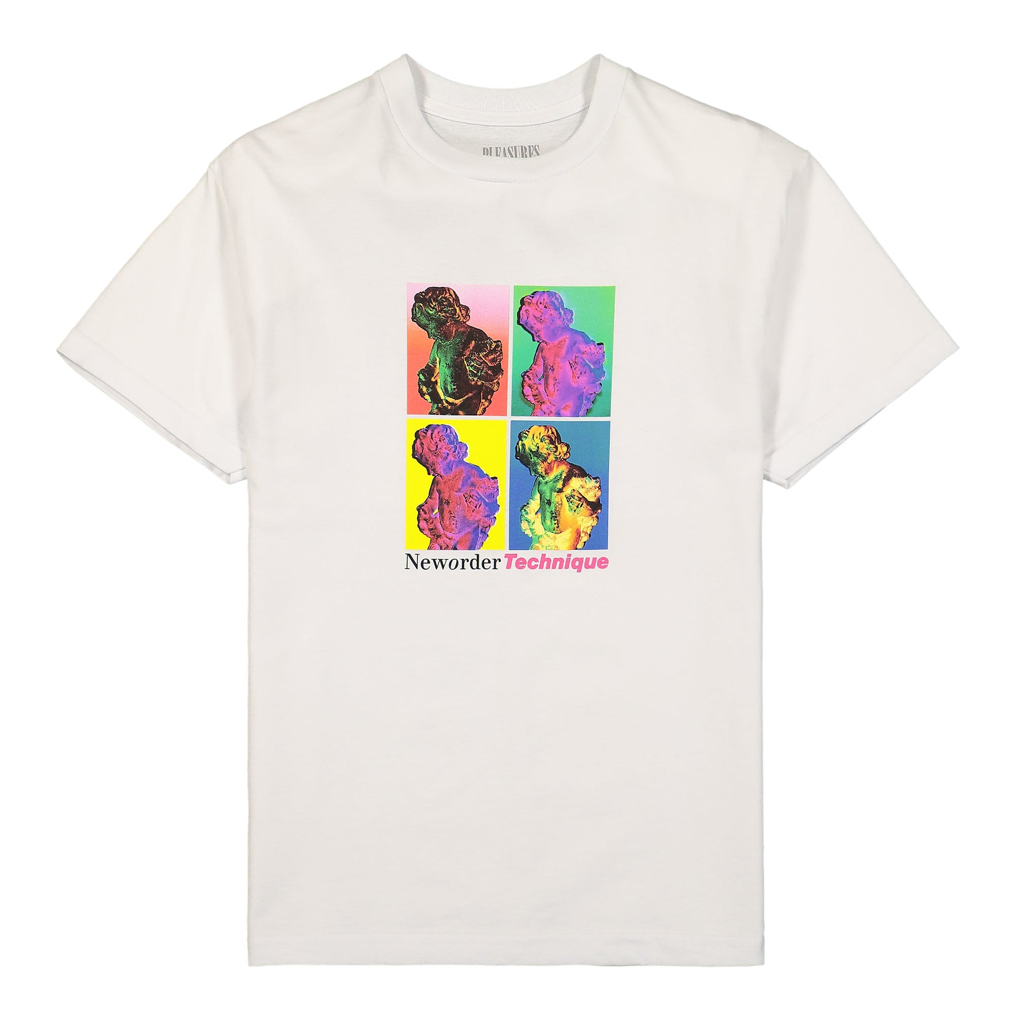 Pleasures New Order x Pleasures Technique T-Shirt White T-Shirts P21NO004 | Overkill