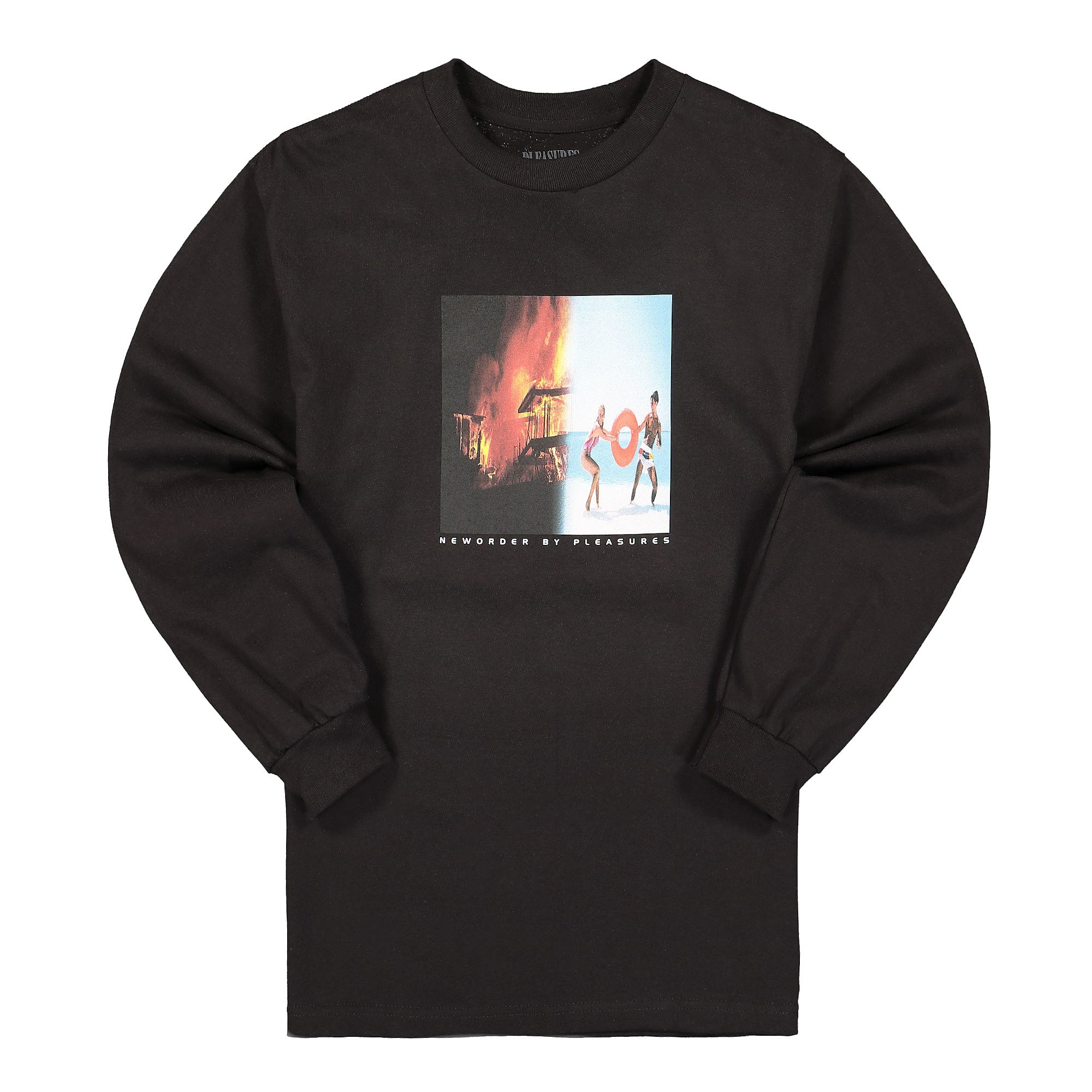 Pleasures New Order x Pleasures Republic Long Sleeve Black Longsleeves P21NO011 | Overkill
