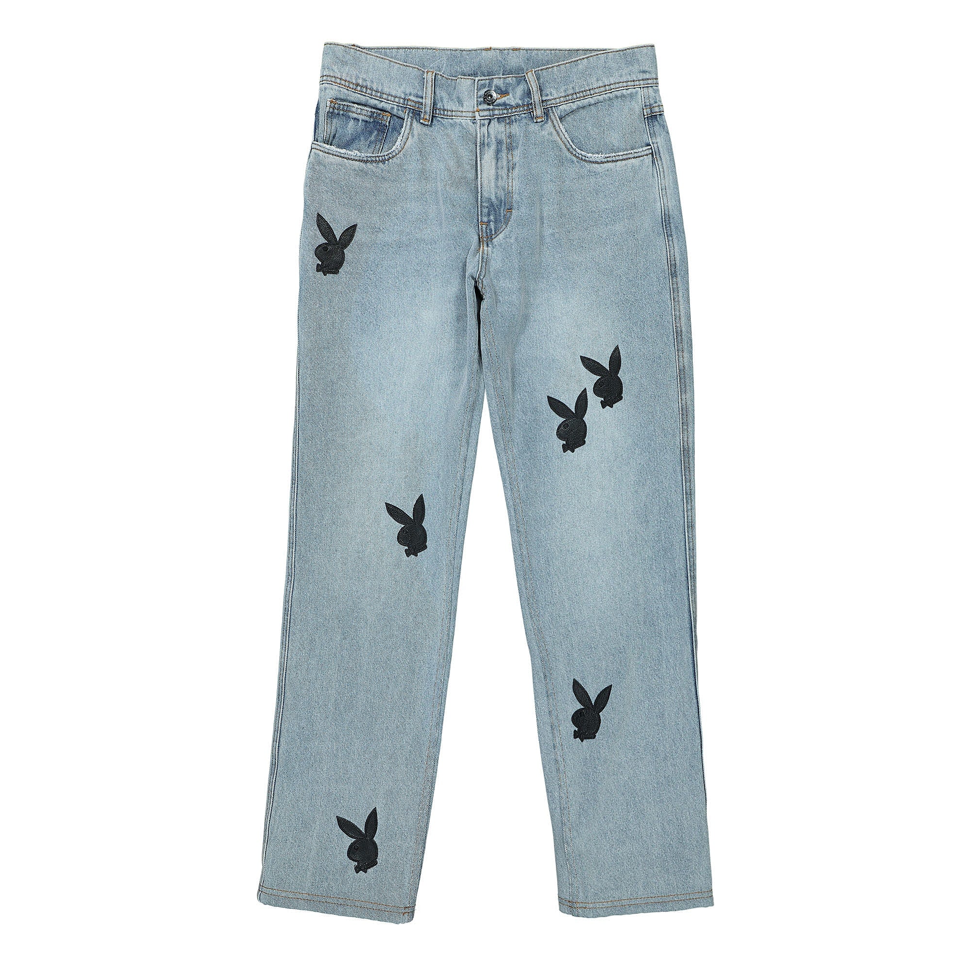 Pleasures Bunny Applique Denim Jeans Washed Jeans P21PB002 | Overkill