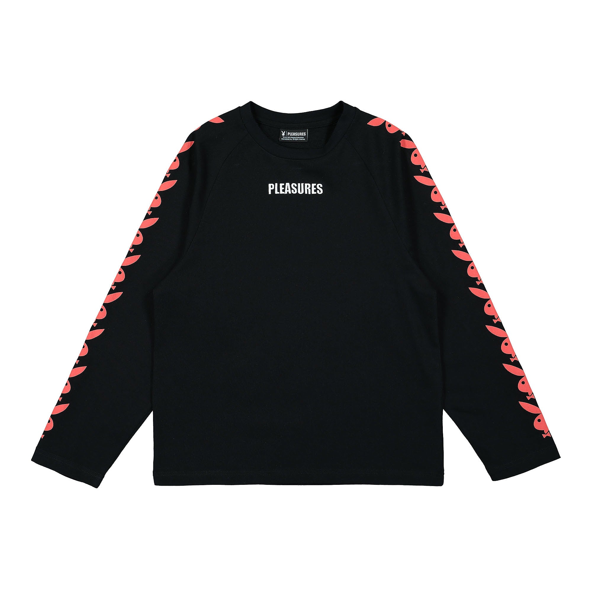 Pleasures Raglan Long Sleeve Black Longsleeves P21PB003 | Overkill