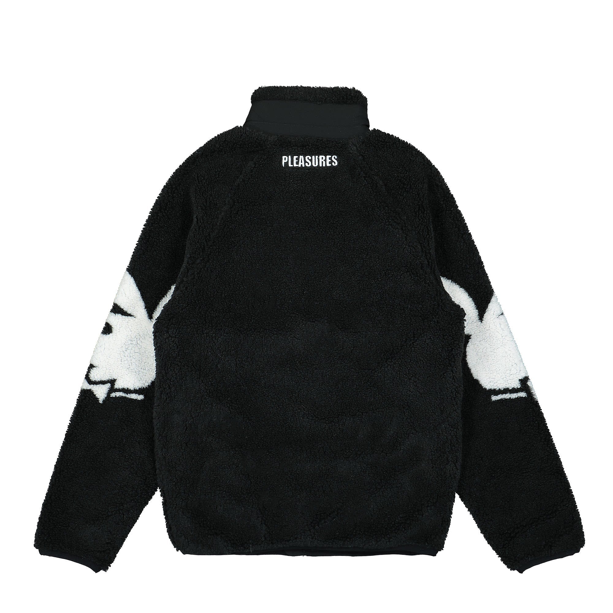 Pleasures Bunny Sherpa Zip Up Jacket Black Fleece Jackets Material | Overkill