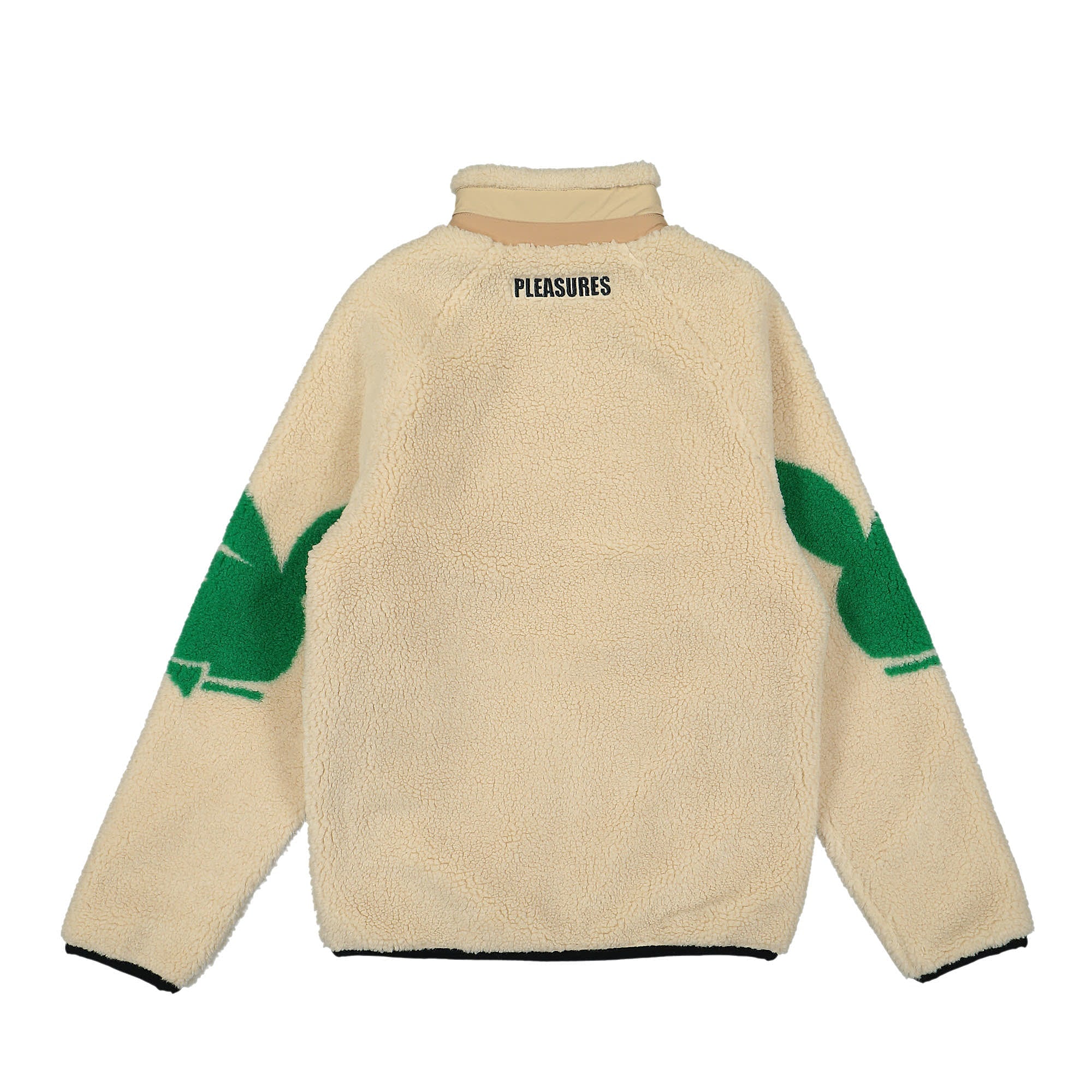 Pleasures Bunny Sherpa Zip Up Jacket Tan Fleece Jackets Material | Overkill