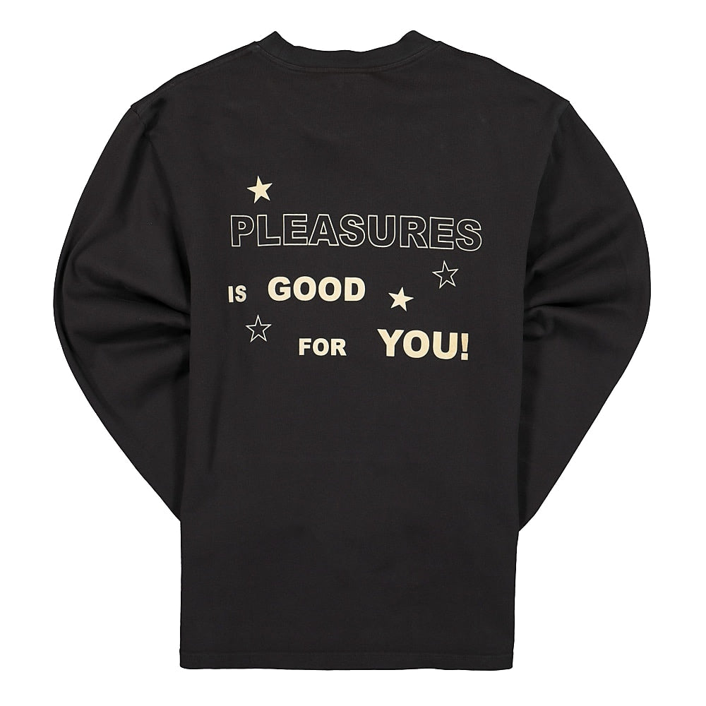 Pleasures Shout Heavyweight Long Sleeve Shirt Black Longsleeves Close-up | Overkill