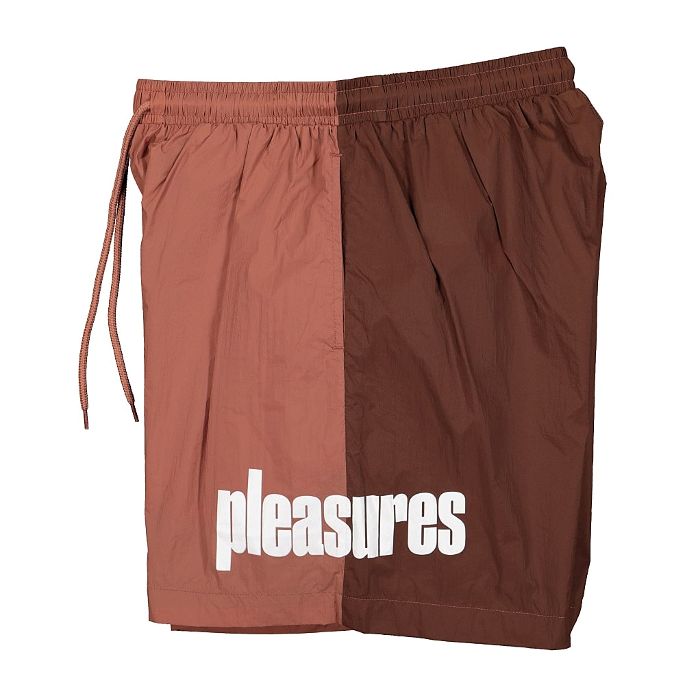 Pleasures Electric Active Shorts Maroon Shorts Close-up | Overkill