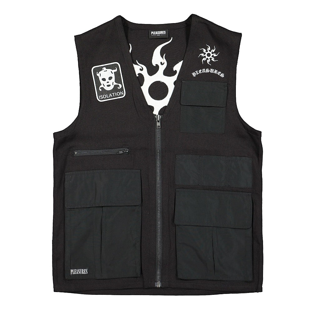 Pleasures Strike Vest Black Vests P21SP023 | Overkill