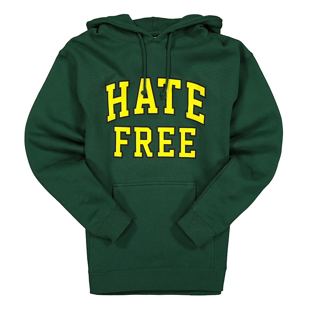 Pleasures Hate Free Hoody Forest Green Hoodies P21SP043 | Overkill