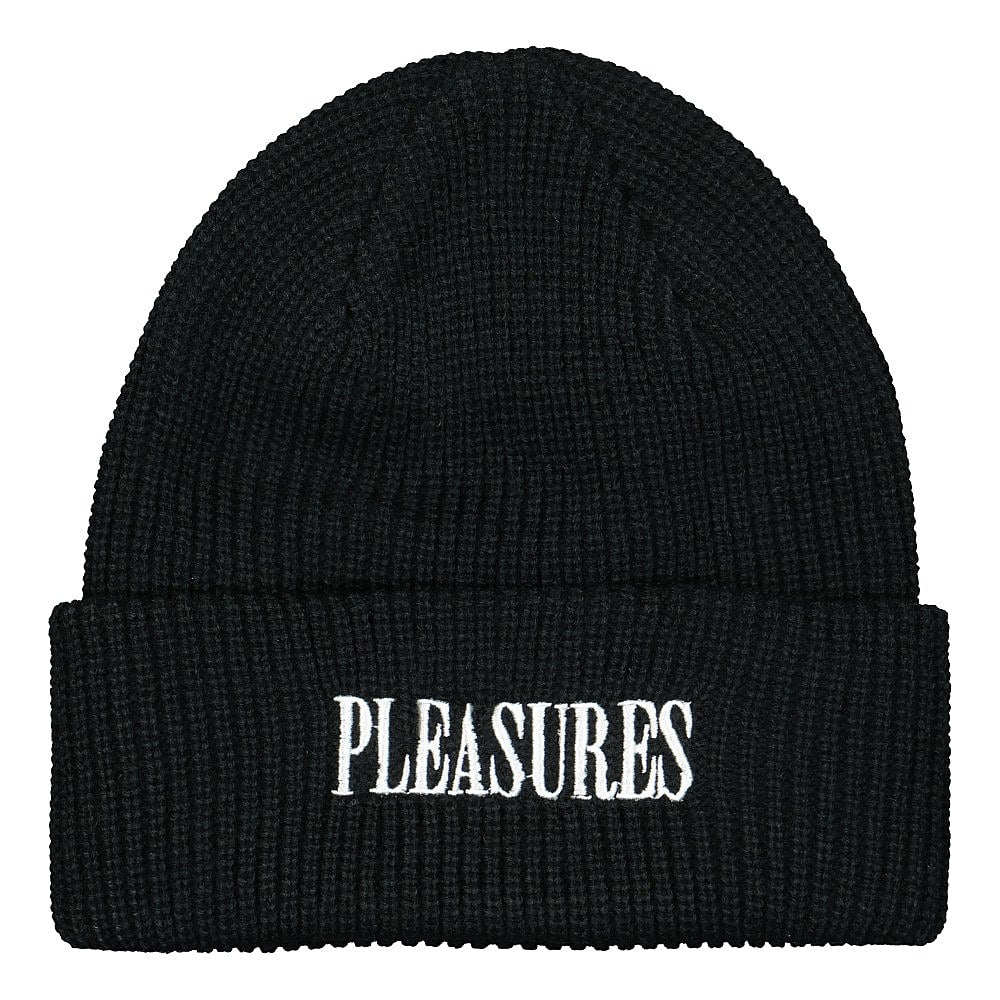 Pleasures Balance Logo Beanie Black Beanies P21SP061 | Overkill