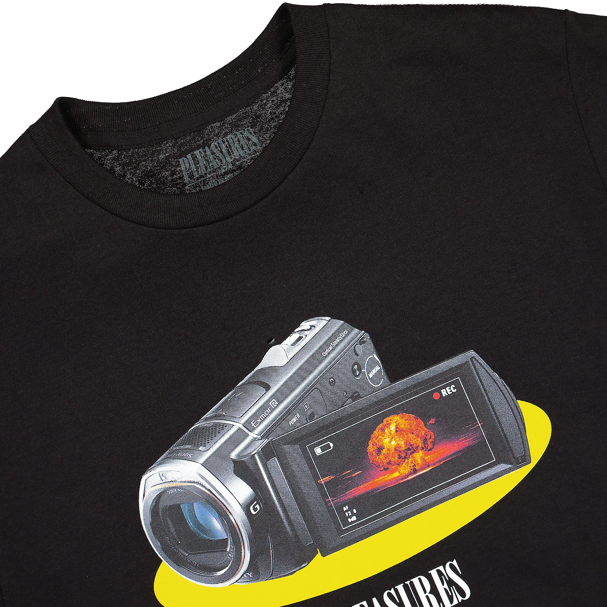 Pleasures Recording T-Shirt Black T-Shirts Close-up | Overkill