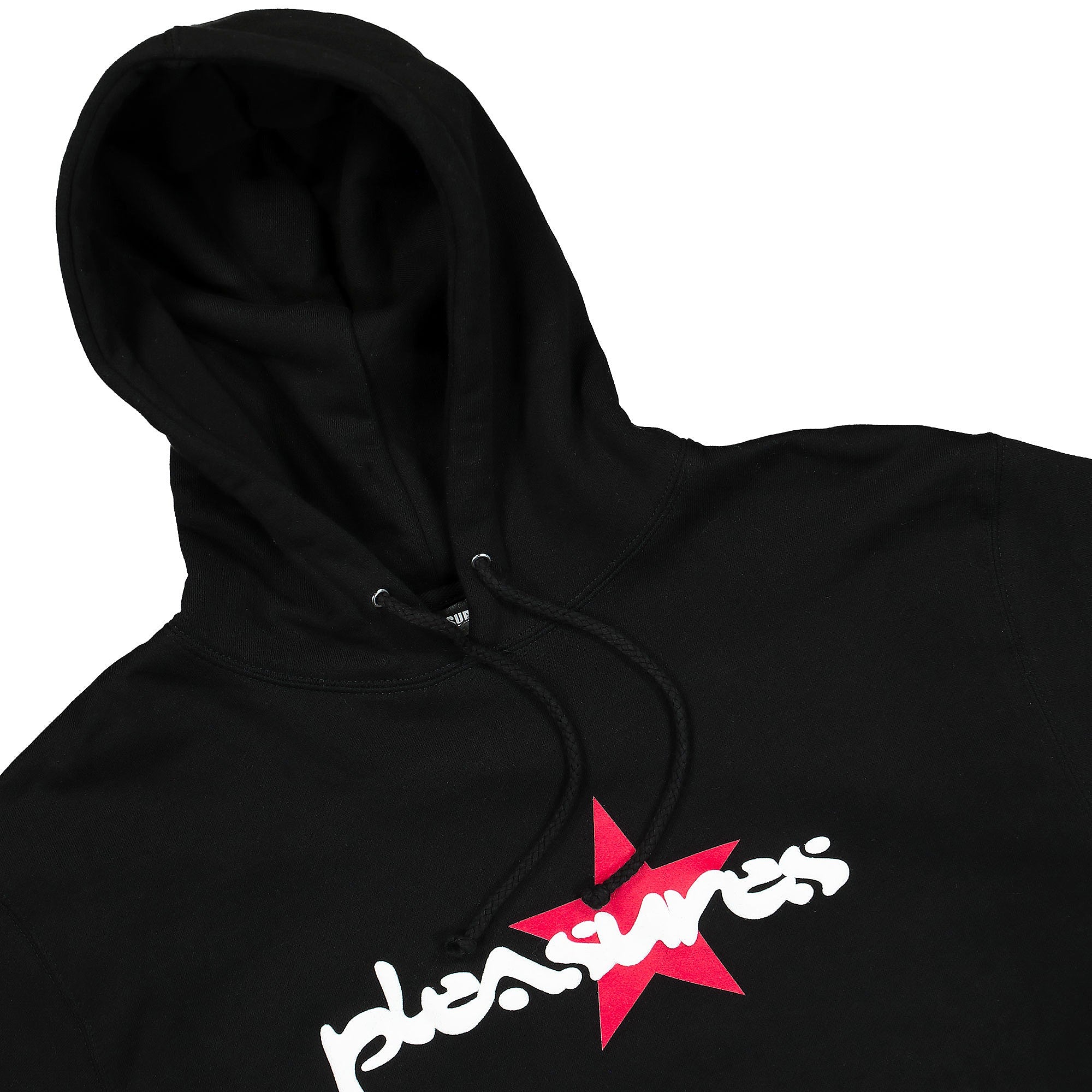 Pleasures Vibration Hoody Black Hoodies Close-up | Overkill