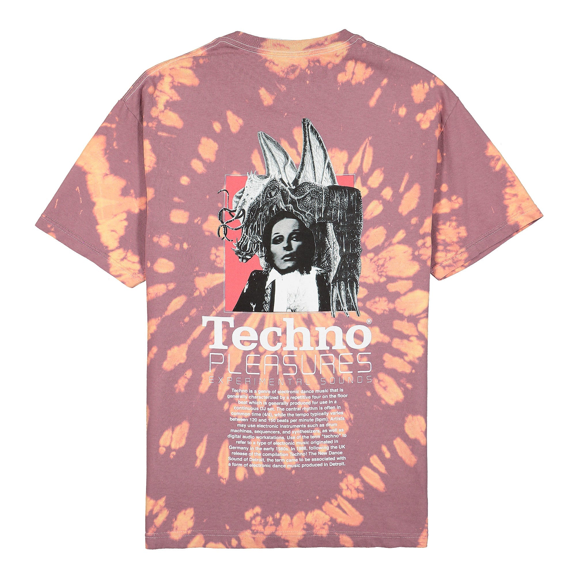 Pleasures Techno T-Shirt Orange Dye T-Shirts Material | Overkill