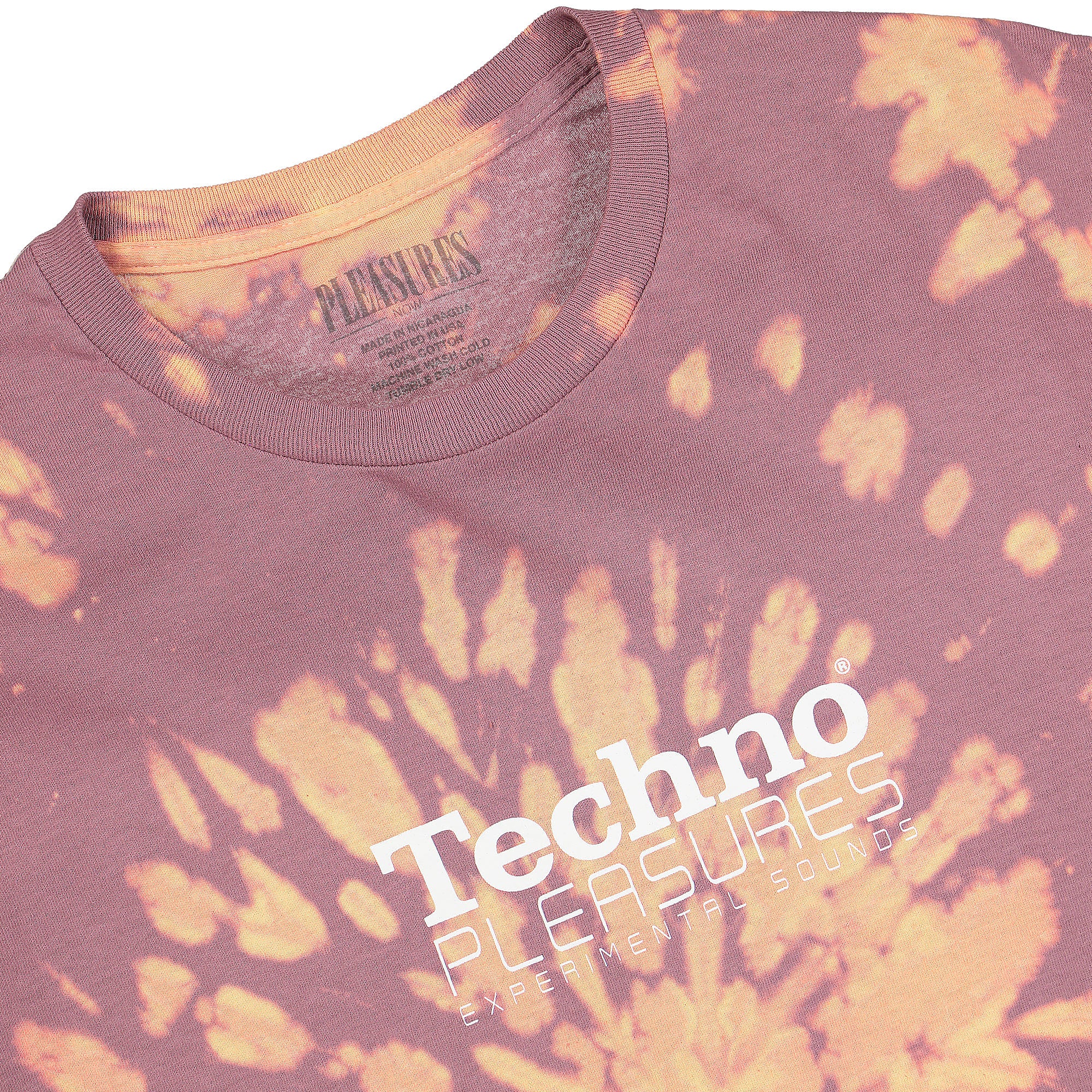 Pleasures Techno T-Shirt Orange Dye T-Shirts Close-up | Overkill