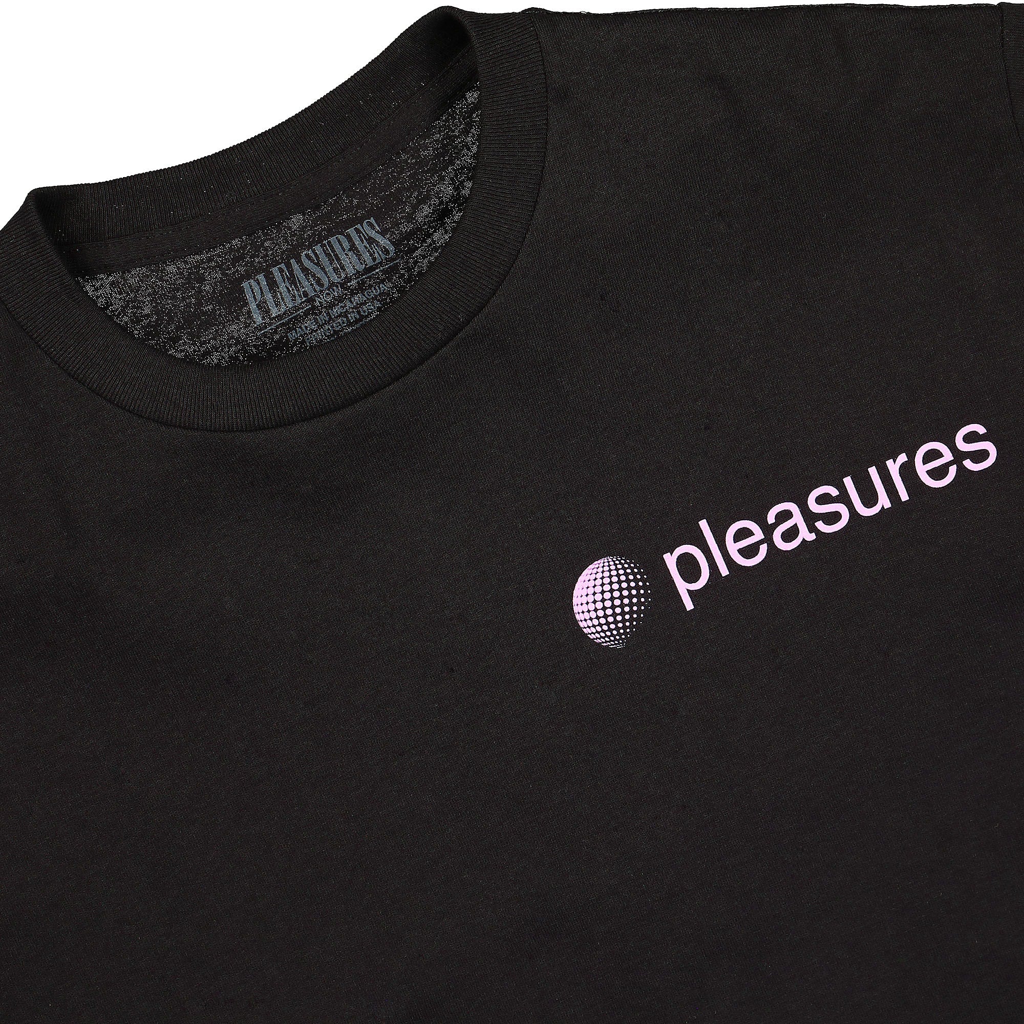Pleasures Communication T-Shirt Black T-Shirts Close-up | Overkill