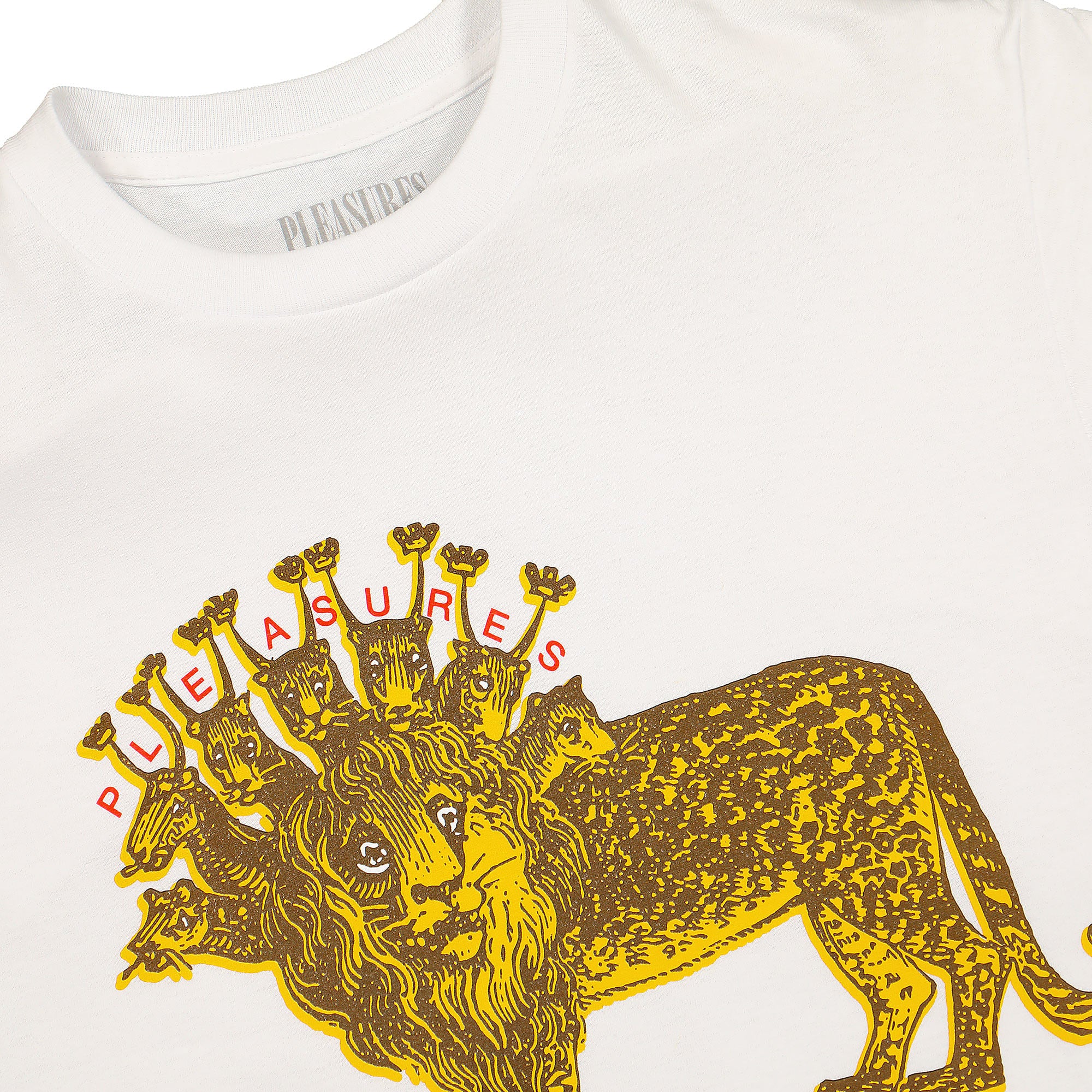 Pleasures Banned T-Shirt White T-Shirts Close-up | Overkill