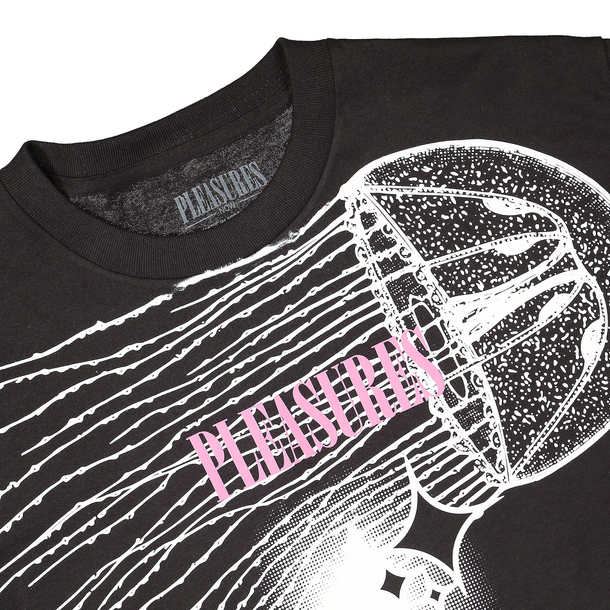 Pleasures Glow T-Shirt Black T-Shirts Close-up | Overkill