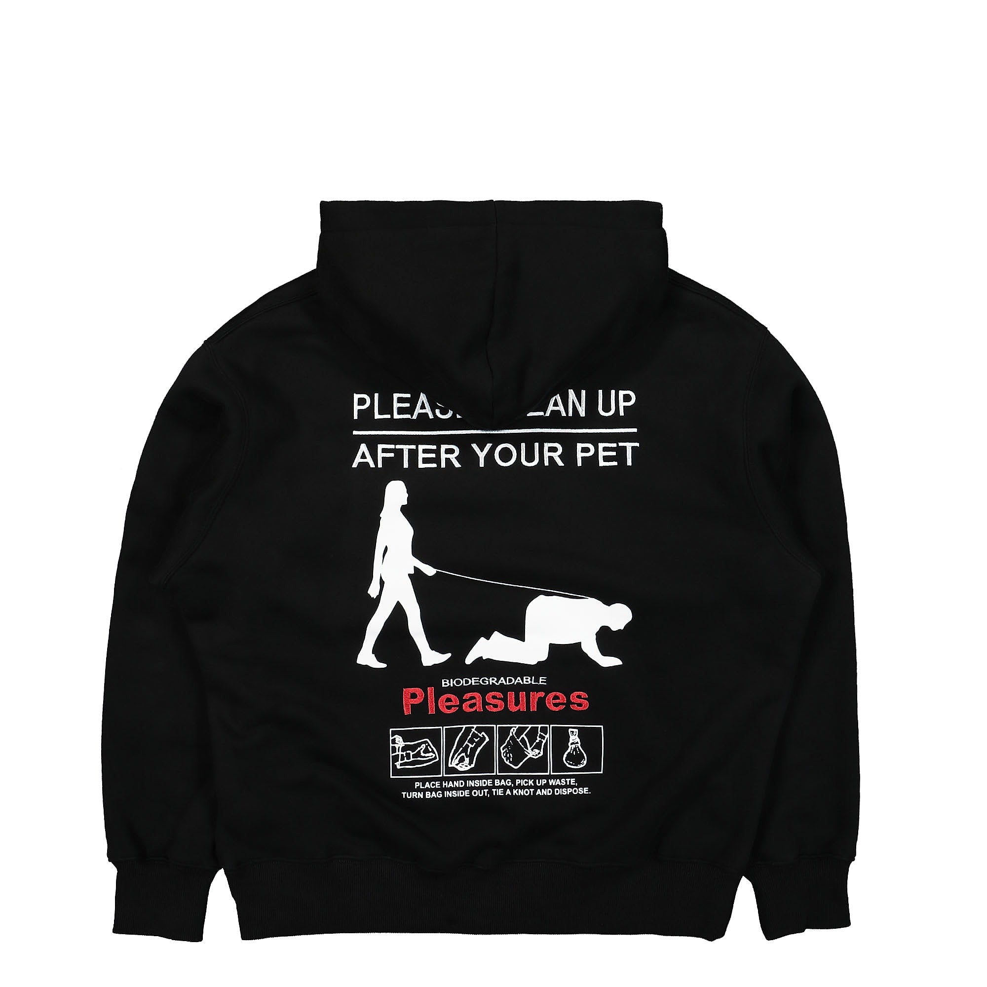 Pleasures Clean Up Hoodie Black Hoodies Close-up | Overkill