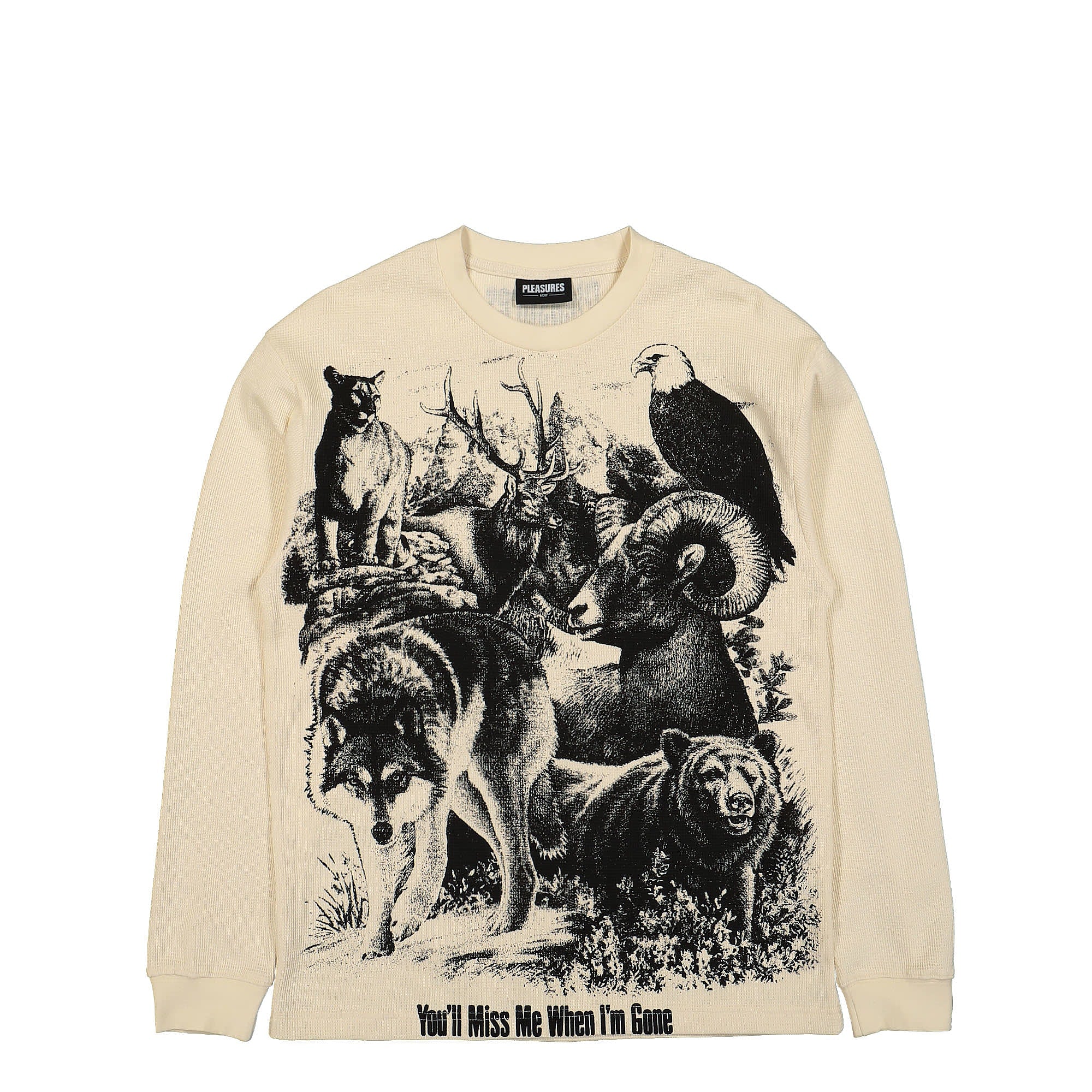 Pleasures Revival Thermal Long Sleeve Natural Longsleeves P22F020 | Overkill