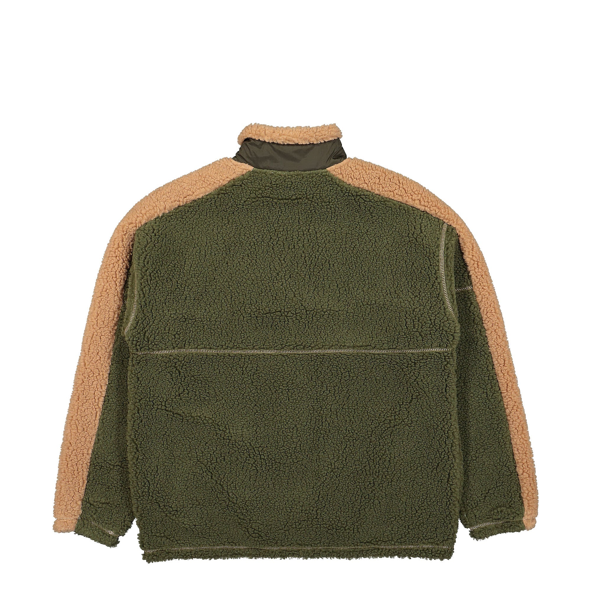 Pleasures Rewind Quarter Zip Green Sweatshirts Material | Overkill