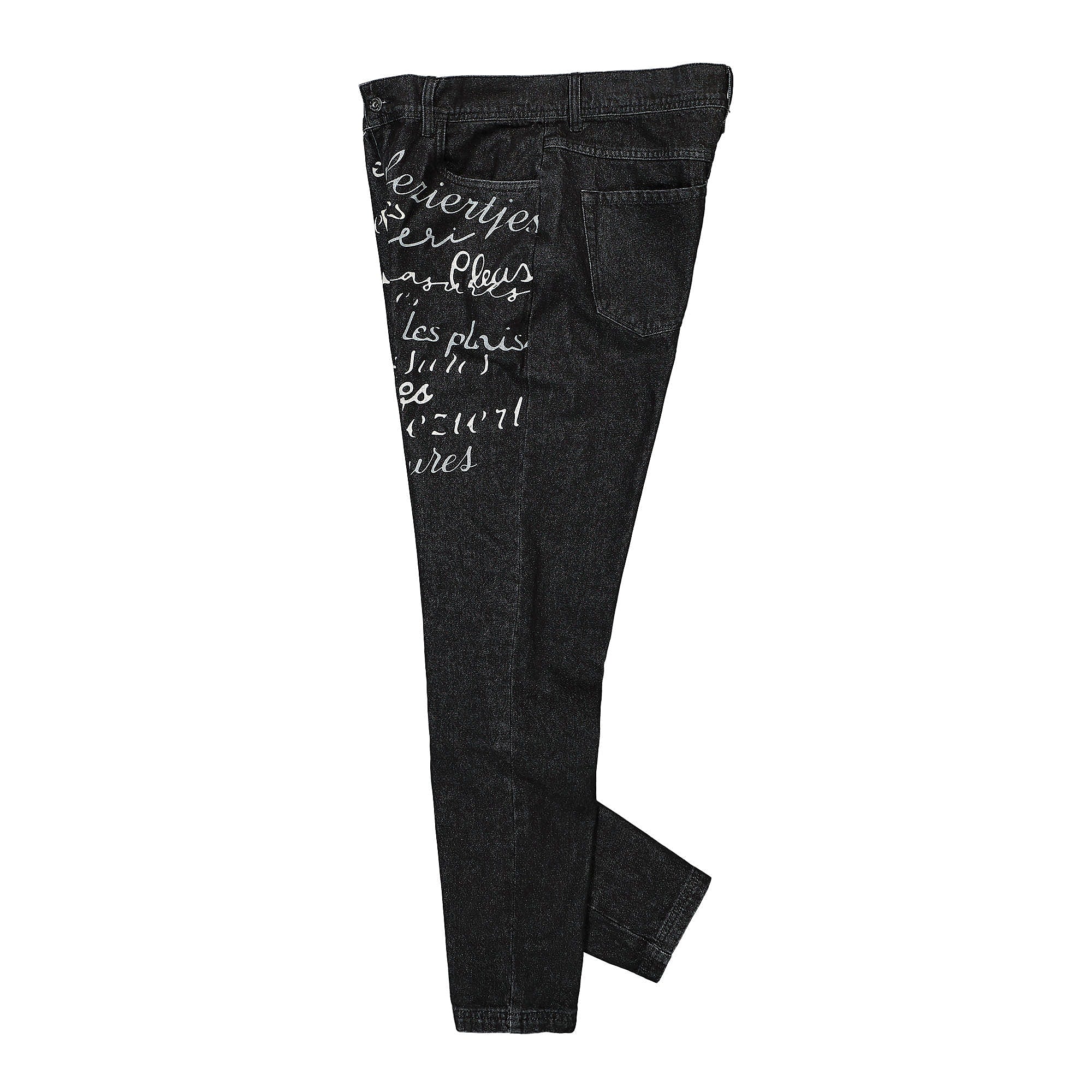 Pleasures Shatter Denim Pant Black Jeans Close-up | Overkill