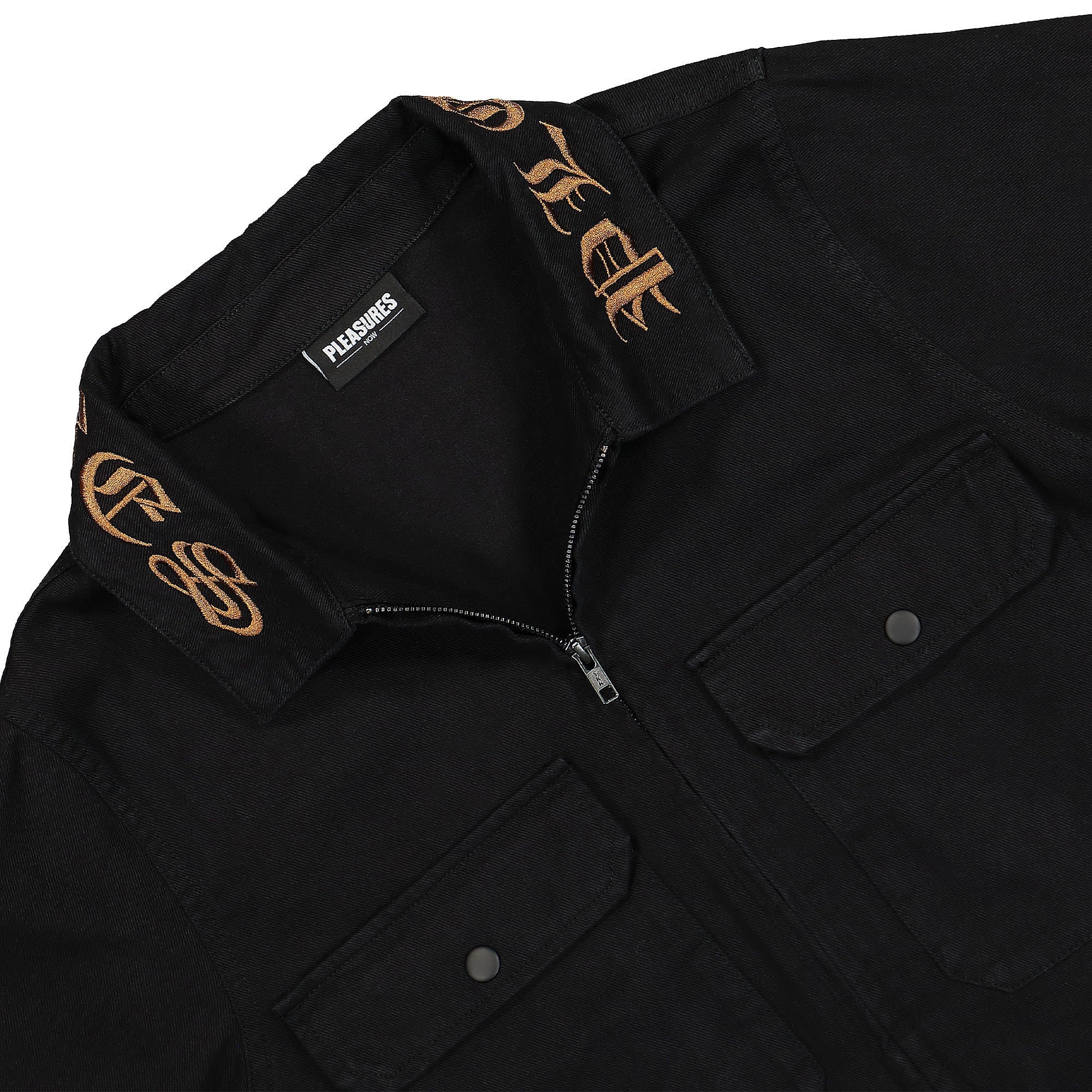 Pleasures Temper Work Jacket Black Jackets Close-up | Overkill