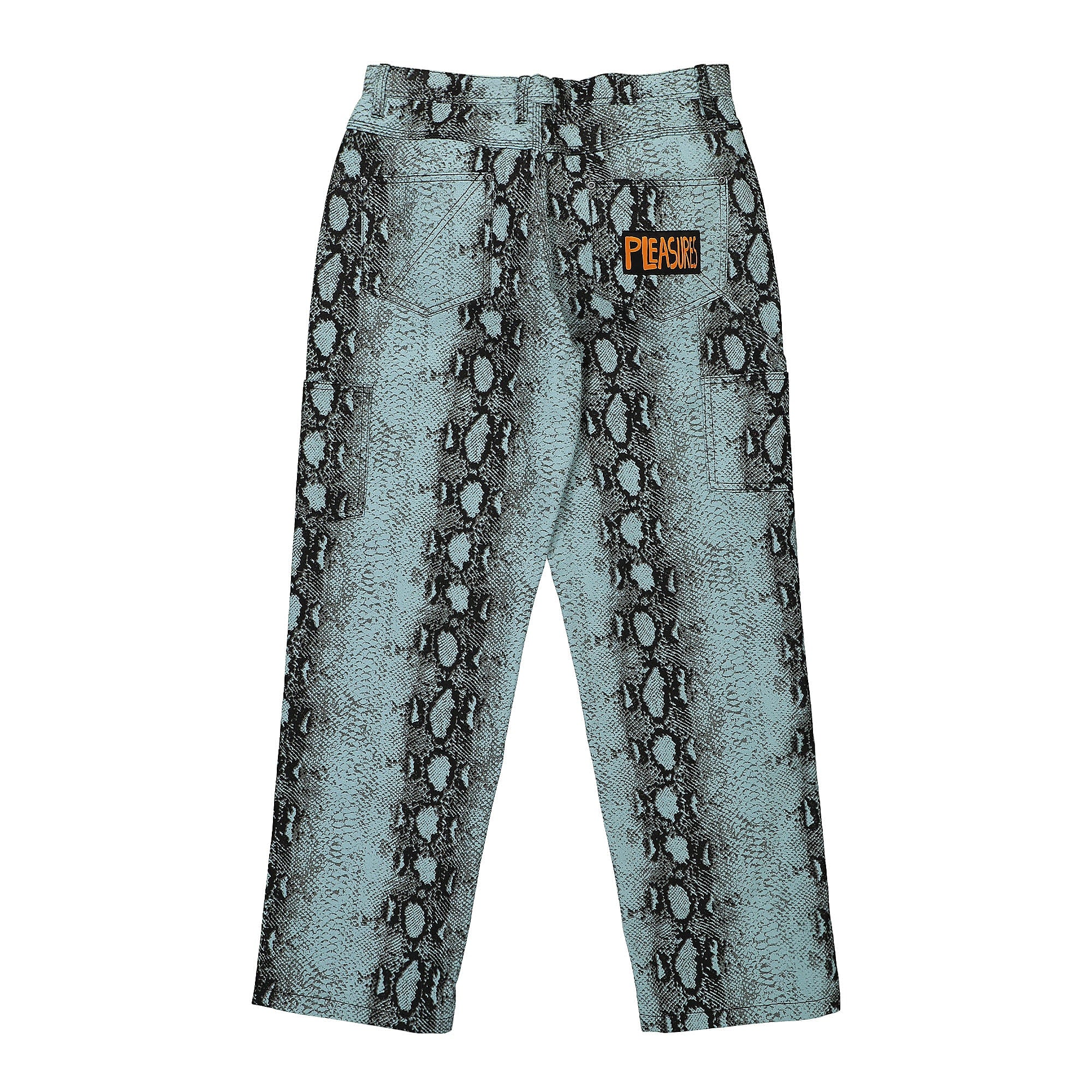Pleasures Zion Double Knee Work Pant Blue Jeans Material | Overkill